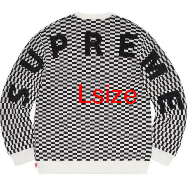 Supreme(シュプリーム)のsupreme back logo sweater Lsize メンズのトップス(ニット/セーター)の商品写真