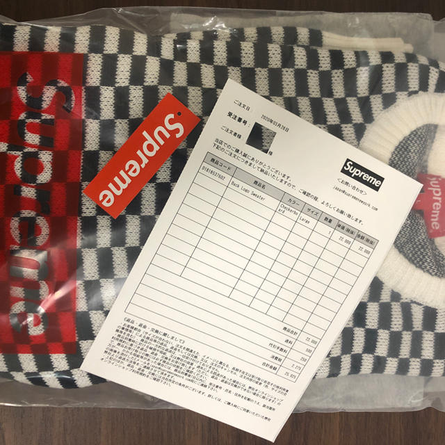 Supreme(シュプリーム)のsupreme back logo sweater Lsize メンズのトップス(ニット/セーター)の商品写真