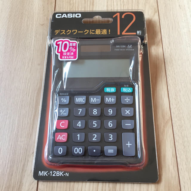 CASIO(カシオ)のカシオ電卓 CASIO １２桁電卓（MK-１２８K-N） インテリア/住まい/日用品のオフィス用品(オフィス用品一般)の商品写真