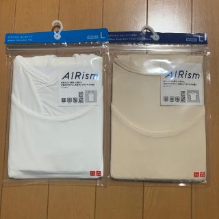 ユニクロ(UNIQLO)のユニクロ　エアリズム　半袖とタンクトップの2枚組　Lサイズ(その他)