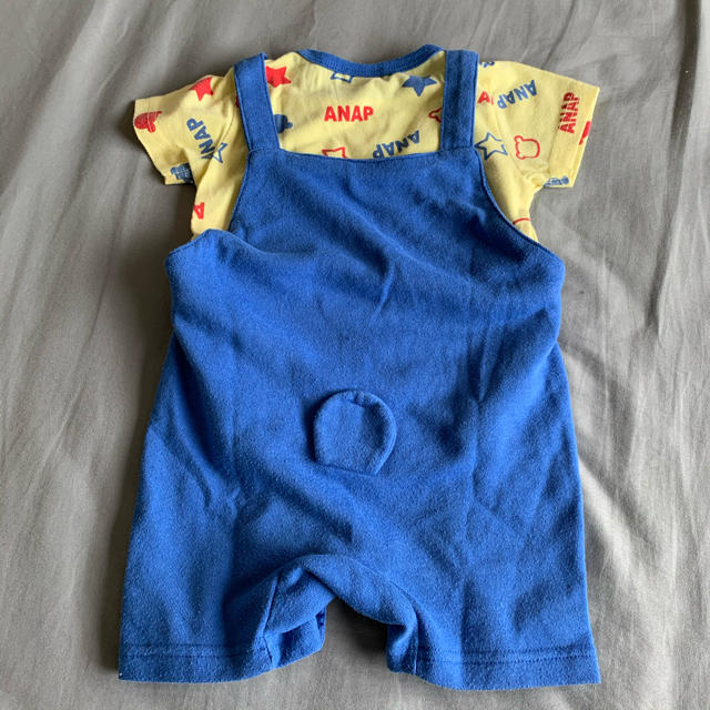 ANAP Kids(アナップキッズ)のANAP サロペット Tシャツ セット キッズ/ベビー/マタニティのキッズ服男の子用(90cm~)(その他)の商品写真