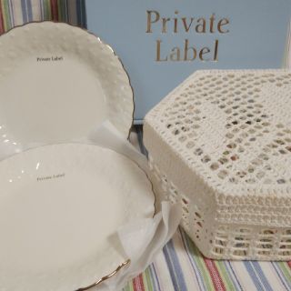 プライベートレーベル(PRIVATE LABEL)のPrivate Label バスケット付きケーキ皿セット(食器)