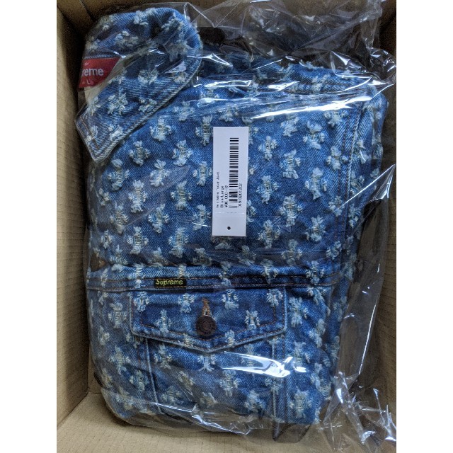 Supreme(シュプリーム)のSupreme Hole Punch Denim Jacket blue L メンズのジャケット/アウター(Gジャン/デニムジャケット)の商品写真