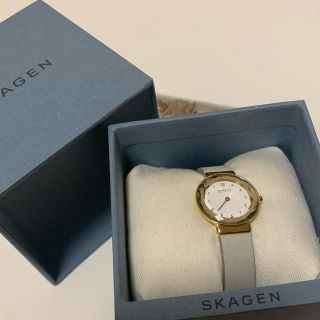 スカーゲン(SKAGEN)の美品　SKAGEN レディース腕時計/ レザー使用(腕時計)