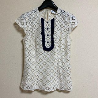 ミリー(Milly)の美品 Milly 豪華な総レース ブラウス(シャツ/ブラウス(半袖/袖なし))