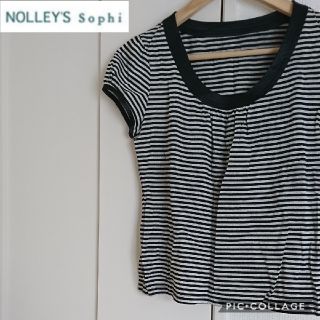 ノーリーズ(NOLLEY'S)の【NOLLEY'S Sophi】◎日本製◎ラメボーダー半袖カットソー(カットソー(半袖/袖なし))