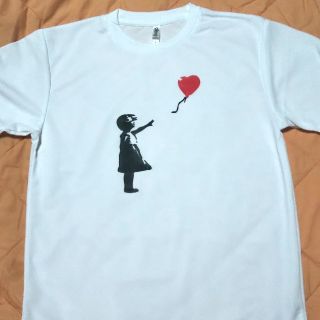 【新品】バンクシーBANKSY風船と少女デザインプリントTシャツ４Ｌ(Tシャツ/カットソー(半袖/袖なし))