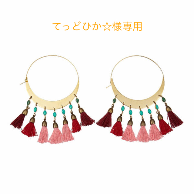 Isabel Marant(イザベルマラン)の定価4万円＊ISABEL MARANT エスニックフリンジループピアス レディースのアクセサリー(ピアス)の商品写真