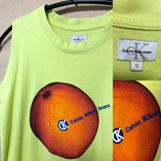 カルバンクライン(Calvin Klein)のCalvin Klein Jeans タンクトップ S オレンジ(Tシャツ(半袖/袖なし))