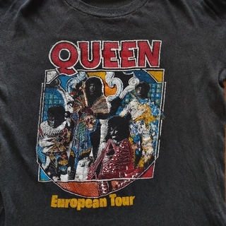 超レア ヴィンテージ　84年　QUEEN クイーン　ヨーロッパツアー　Tシャツ(Tシャツ/カットソー(半袖/袖なし))