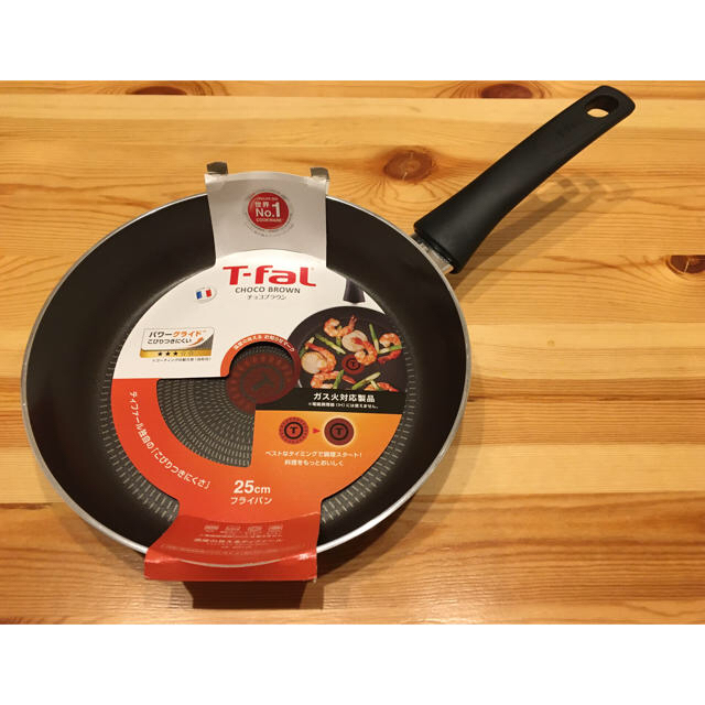 T-fal(ティファール)のT-fal ティファール　フライパン 25cm チョコブラウン インテリア/住まい/日用品のキッチン/食器(鍋/フライパン)の商品写真