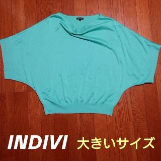 インディヴィ(INDIVI)の【最終値下】INDIVI トップス サマーセーター 大きいサイズ(ニット/セーター)