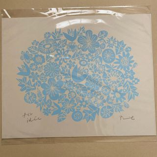 イデー(IDEE)のバーズワーズ　シルクスクリーン　IDEE 廃盤(絵画/タペストリー)