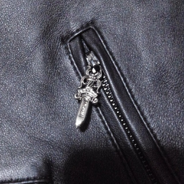 Chrome Hearts(クロムハーツ)の炎のエースさん専用クロムハーツタイプ本革ライダース メンズのジャケット/アウター(ライダースジャケット)の商品写真