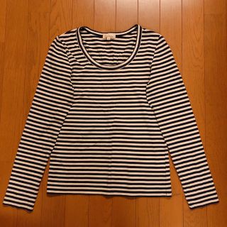 ロペピクニック(Rope' Picnic)のお値下げ！　ロペピクニック　ネイビー　ボーダーカットソー　ロンT(カットソー(長袖/七分))