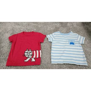 リサラーソン(Lisa Larson)のユニクロ リサラーソンTシャツ2枚セット(100サイズ)(Tシャツ/カットソー)