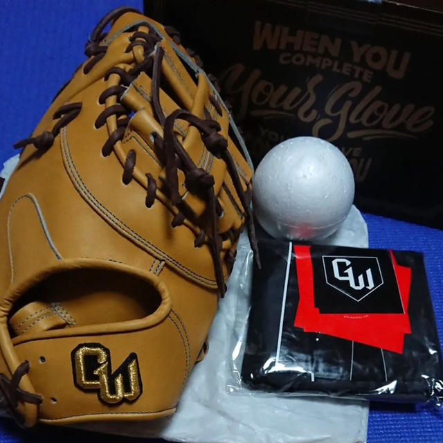 限定！高校野球対応 高級革使用 gloveworks ファーストミット 硬式用スポーツ/アウトドア