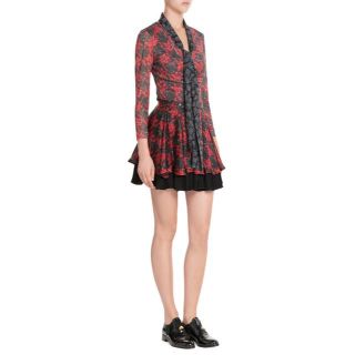 ジャストカヴァリ(Just Cavalli)のJUST CAVALLI ジャスト カヴァリ シルク プリーツスカート38美品(ミニスカート)