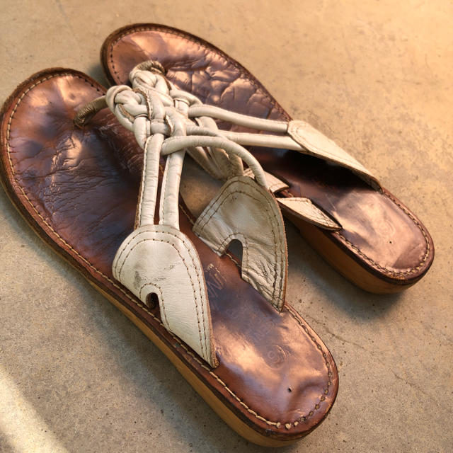 サンダル　白レザー レディースの靴/シューズ(サンダル)の商品写真