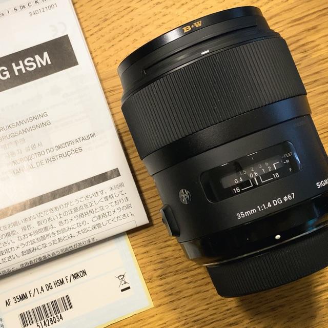 【美品】SIGMA 35F1.4 DG HSM "Art"、 ニコン Fマウント