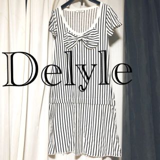 デイライル(Delyle)のDELYLE デイライル ワンピース ストライプ リボン(ひざ丈ワンピース)