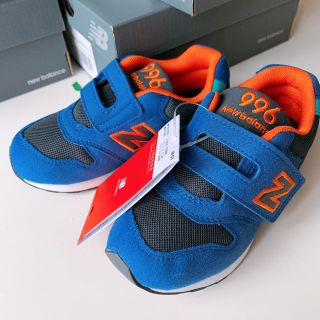 ニューバランス(New Balance)の15.0 新品 ニューバランス スニーカー 996 ブルー オレンジ キッズ (スニーカー)