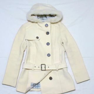 バーバリー(BURBERRY)のバーバリーブルーレーベル　リアルファーショートコート　サイズ38(毛皮/ファーコート)