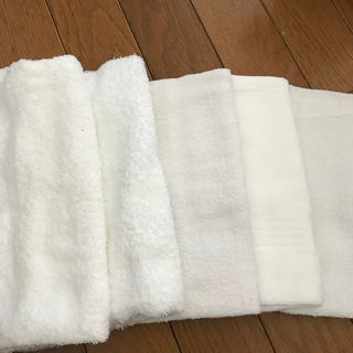 白タオル　雑巾　フェイスタオル　(タオル/バス用品)