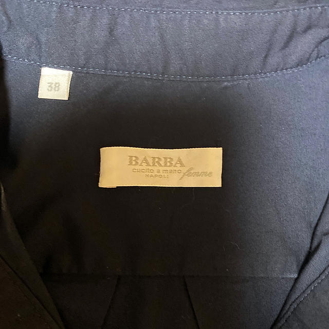 BARBA(バルバ)の再値下げ❗️ BARBA   スキッパー綿シャツ　38  レディースのトップス(シャツ/ブラウス(半袖/袖なし))の商品写真
