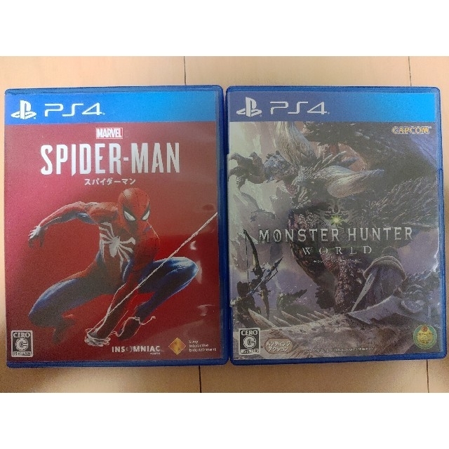 Marvel’s Spider-Man（スパイダーマン） PS4+MHW エンタメ/ホビーのゲームソフト/ゲーム機本体(家庭用ゲームソフト)の商品写真