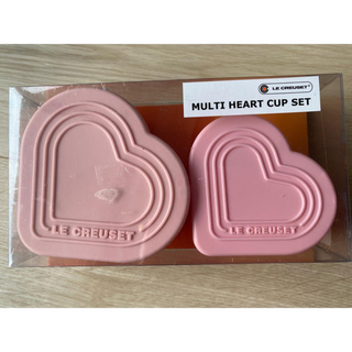 ルクルーゼ(LE CREUSET)の新品未開封 クルーゼ マルチ・ハートカップ・セット パウダーピンク(調理道具/製菓道具)
