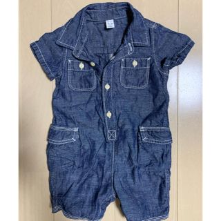 ベビーギャップ(babyGAP)のGAP baby デニム　半袖オールインワン　80cm(カバーオール)