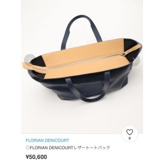 ぐっちさま専用　FLORIAN DENICOURTレザートートバック　ネイビー