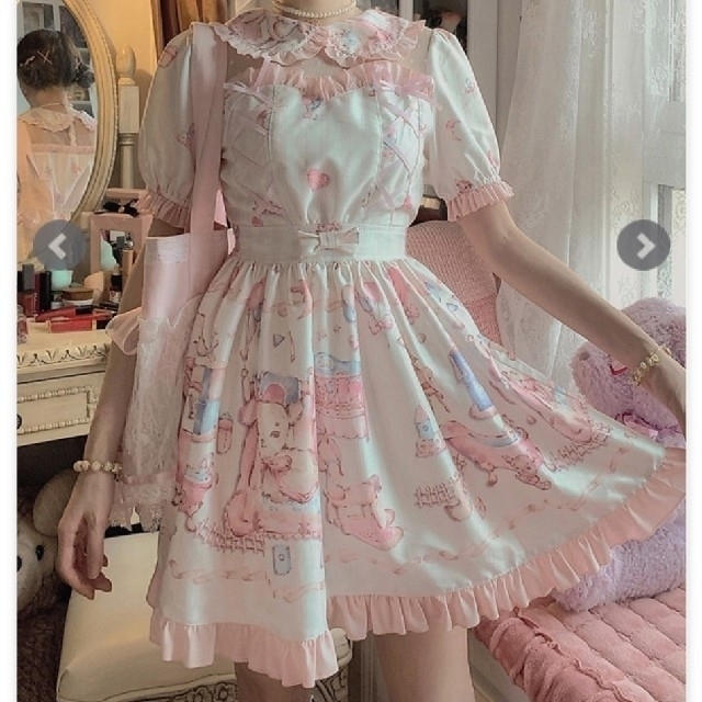 ミニワンピ Bobon21 ハートレースワンピースの通販 by まどか's shop