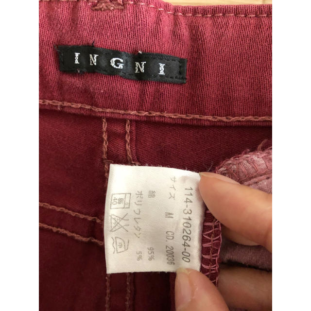 INGNI(イング)の【最終SALE】INGNI イング　パンツ　ボルドー　ワインレッド　スキニー レディースのパンツ(デニム/ジーンズ)の商品写真