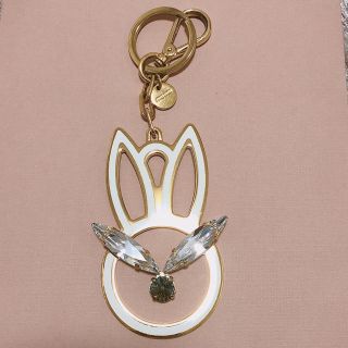 miumiu うさぎ チャーム キーホルダー ミュウミュウ ビジュー クリスタル