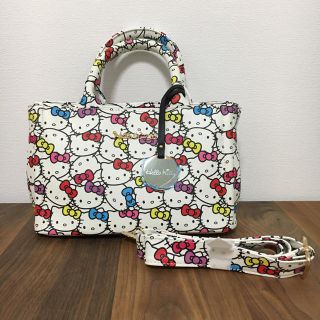 ハローキティ(ハローキティ)の【新品】キティ ホワイト 白 ハンドバッグ 大容量 Hellokitty(ハンドバッグ)