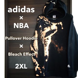 アディダス(adidas)の【激レア1点物】NBA×adidas ブリーチプルオーバーパーカー2XL【美品】(パーカー)