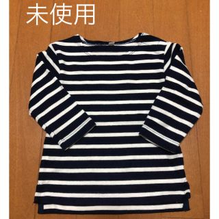 ムジルシリョウヒン(MUJI (無印良品))のボーダー　ロングTシャツ　80(シャツ/カットソー)