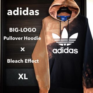 アディダス(adidas)の【激レア1点物】adidasビッグロゴプルオーバーパーカーXL【リメイク美品】(パーカー)