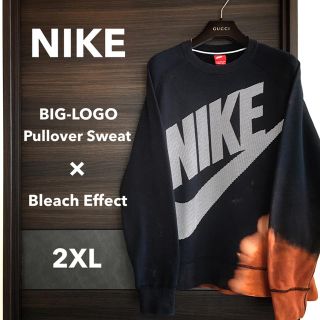 ナイキ(NIKE)の【激レア1点物】NIKE ビッグロゴブリーチプルオーバースウェット【2XL】(スウェット)