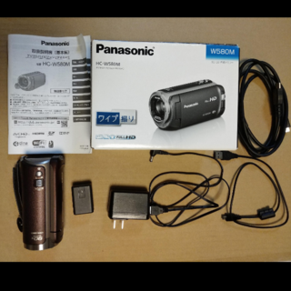 パナソニック(Panasonic)の【送料込】ビデオカメラ Panasonic HC-W580M 三脚付き(ビデオカメラ)