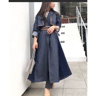 アメリヴィンテージ(Ameri VINTAGE)のROLL-UP SLEEVE PLEATS TRENCH COAT(トレンチコート)