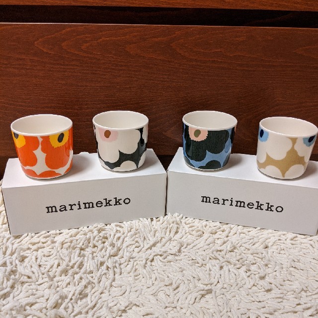 【新品】marimekko　21年春新作　ウニッコ　ラテマグ4個セット