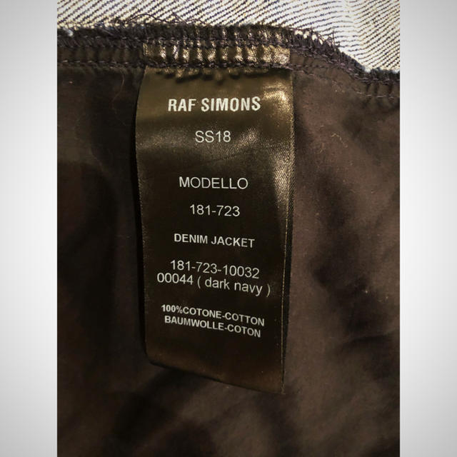 RAF SIMONS(ラフシモンズ)の本物 ラフシモンズ 18SS ニューオーダー オーバーサイズ デニムジャケット メンズのジャケット/アウター(Gジャン/デニムジャケット)の商品写真