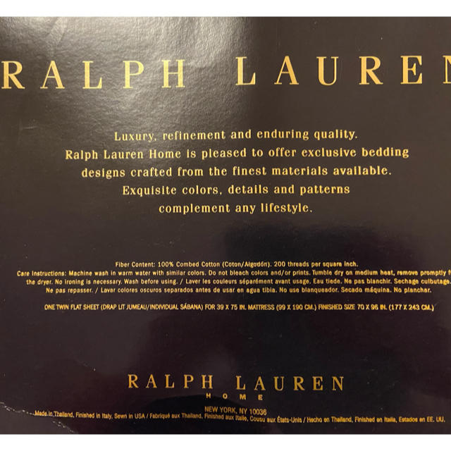 Ralph Lauren(ラルフローレン)の新品　ラルフローレンホーム　シーツ インテリア/住まい/日用品の寝具(シーツ/カバー)の商品写真