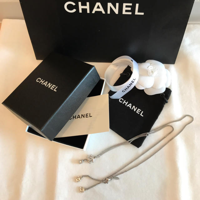 CHANELシャネル ココマーク ラインストーン ネックレス