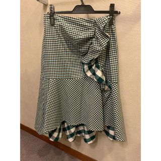 ザラ(ZARA)のZARA ギンガムチェック スカート(ひざ丈スカート)