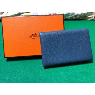 エルメス(Hermes)の【正規品】新品未使用！HERMES CALVI カルヴィ バイカラー(名刺入れ/定期入れ)