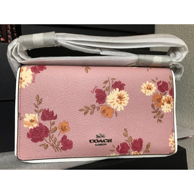 レディースコーチ　正規品　花柄　ショルダー　長財布　バッグ　coach